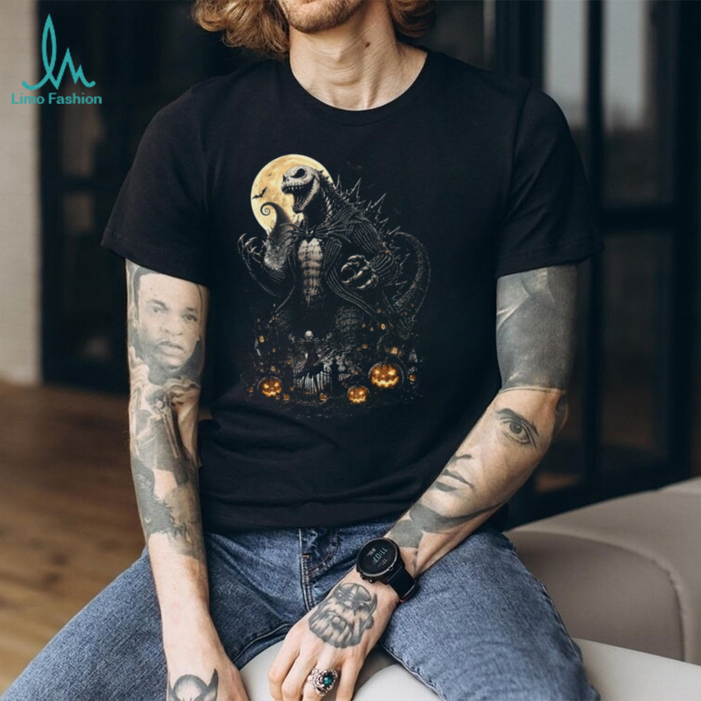 Godzilla Jack Skellington Nightmare Before Christmas Halloween Shirt