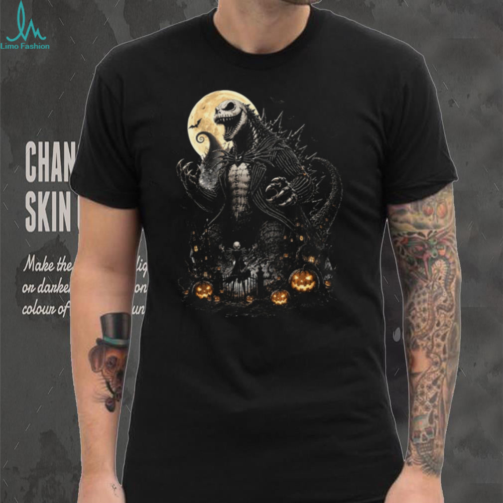 Godzilla Jack Skellington Nightmare Before Christmas Halloween Shirt