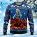 Godzilla Skull Santa Clause Ugly Christmas Sweater