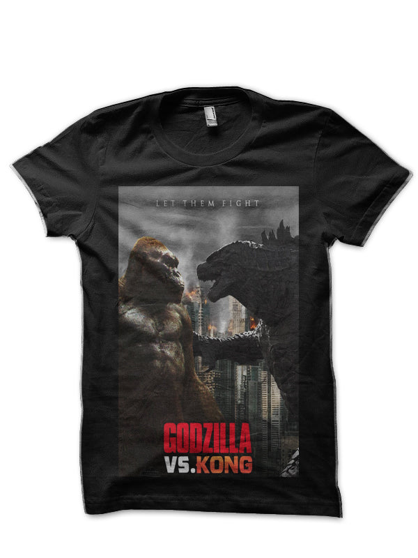 Godzilla Vs King Kong Black T-Shirt Style001 Hoodie, Sweatshirt | PureTeeCo.com