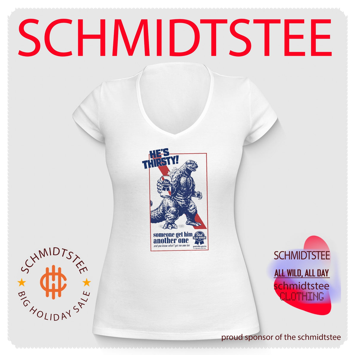 Godzilla he’s thirsty someone get him another one and you know what get me one too shirt