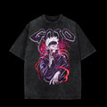 Gojo Acid-Washed Unisex Anime T-Shirt, Streetwear & Gym Style, JJK, One-Sided Design, Simple Style, Simple Look, Easy to...