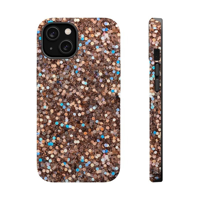 Gold Sparkles Phone Case, Mag Safe Compatible, Magnetic Tough Cases T-Shirts, Hoodie, Sweatshirt | PureTeeCo.com