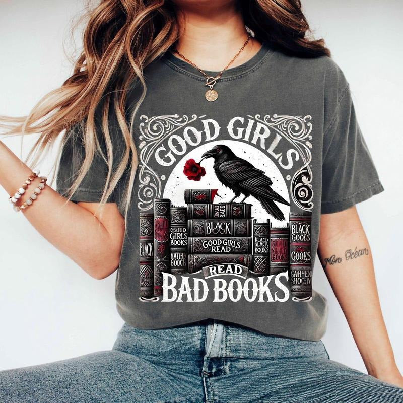 Good Girls Bad Books Dark romance Shirt, Smut Shirt , Spicy book , Book lover , Reader Hoodie, Sweatshirt | PureTeeCo.com