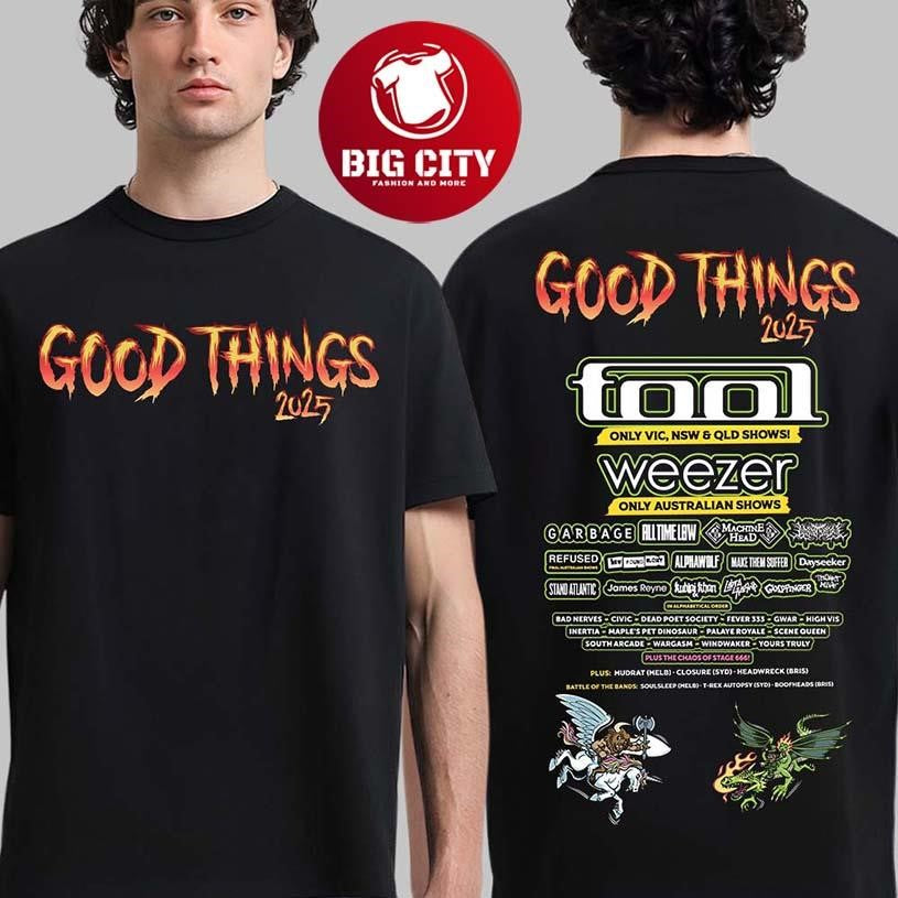 Good Things Festival 2025 Full Lineup Australia And New Zealand Shows On December 5 6 7 2025 Two Sided Shirt