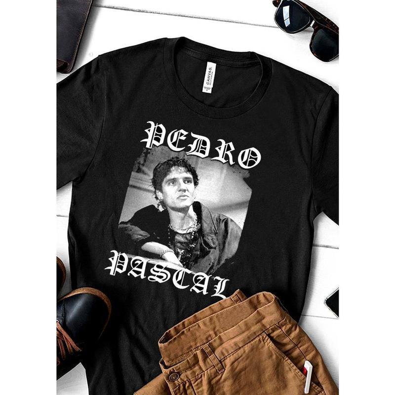 Goth Pedro Pascal on black unisex shirt Hoodie, Sweatshirt | PureTeeCo.com