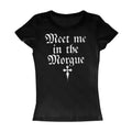 Gothic Emo Girl Baby Tee, Vintage Letter Graphic Baby Tee, Women's Fitted T-Shirt