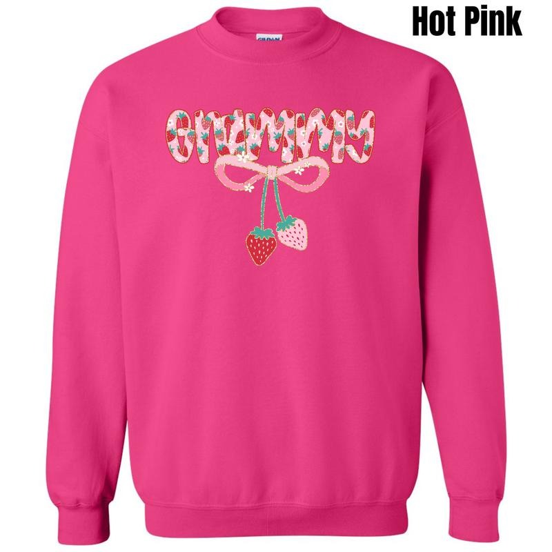 Grammy Strawberry Coquette Sweatshirt 'NLB' T-Shirts, Hoodie | PureTeeCo.com