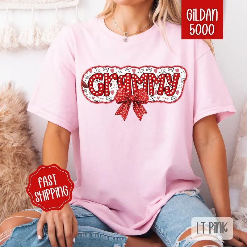 Grammy Valentine Shirt Gildan, Valentine's Day Women's Tee, Cute Women's Tshirt Plus Sizes Hoodie, Sweatshirt | PureTeeCo.com