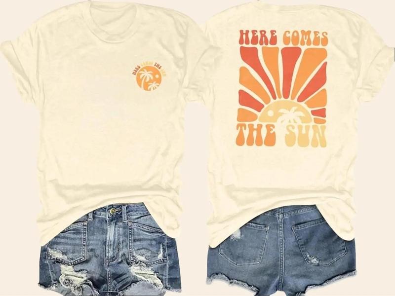 Graphic Tees Women Oversized T-Shirts Summer Hawaiian Beach Tops Shirts Hawaii Tropical Beachy Short Sleeve Outfit