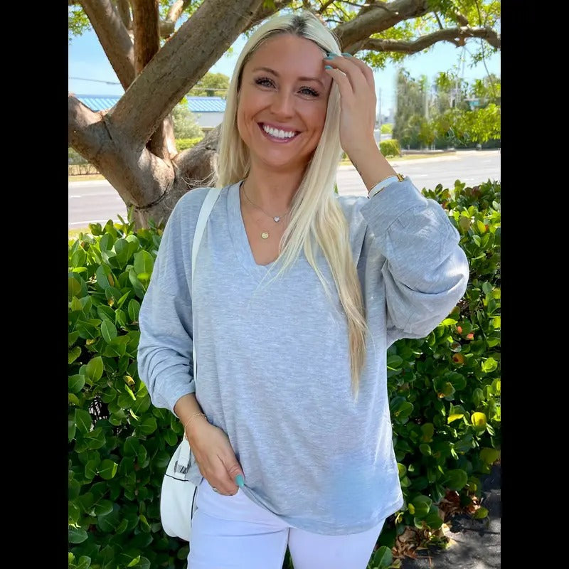 Gray V-Neck Pullover T-Shirts, Hoodie, Sweatshirt | PureTeeCo.com
