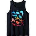 Great White Sharks Hammerhead Sharks Vintage Sunset Graphic Tank Top MADE IN USA T-Shirts, Hoodie, Sweatshirt | PureTeeCo.com
