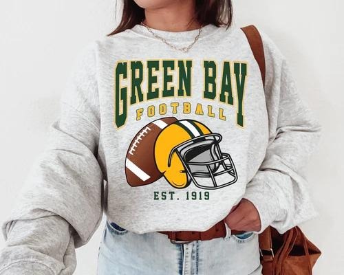Green Bay Football Sweatshirt, Vintage Unisex Green Bay Crewneck, Gift for Football Fan T-Shirts, Hoodie | PureTeeCo.com