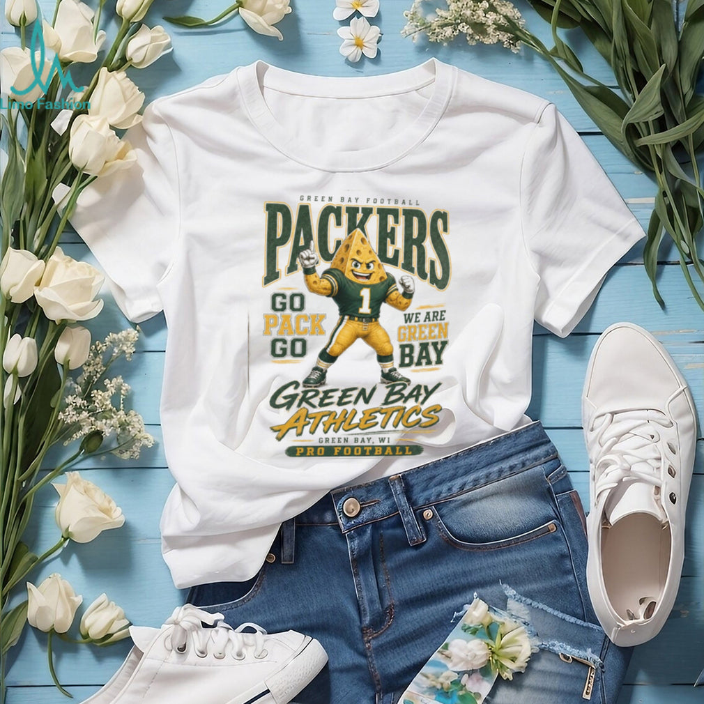 Green Bay Packers Mascot Cheese Head Pro Football Shirt
