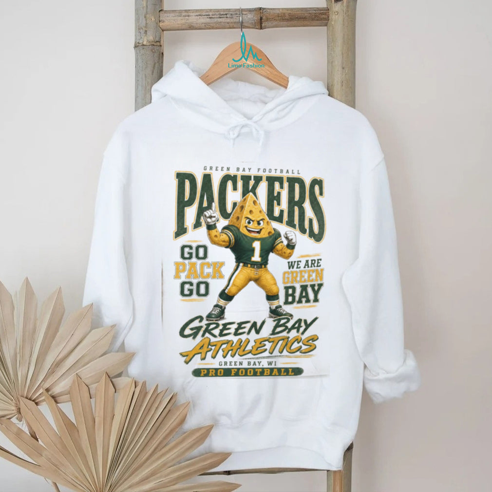 Green Bay Packers Mascot Cheese Head Pro Football Shirt