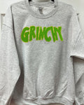 Green Chenille Patch Sweatshirt -- ASH GREY T-Shirts, Hoodie | PureTeeCo.com
