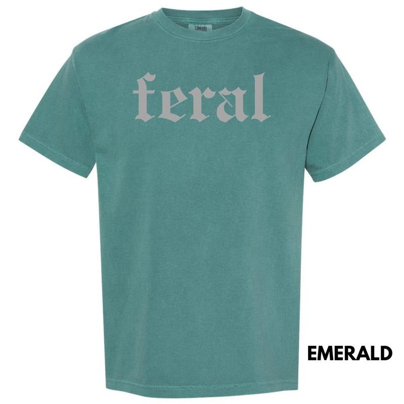 Grey FERAL Comfort Colors T-Shirt 'NLB' Hoodie, Sweatshirt | PureTeeCo.com