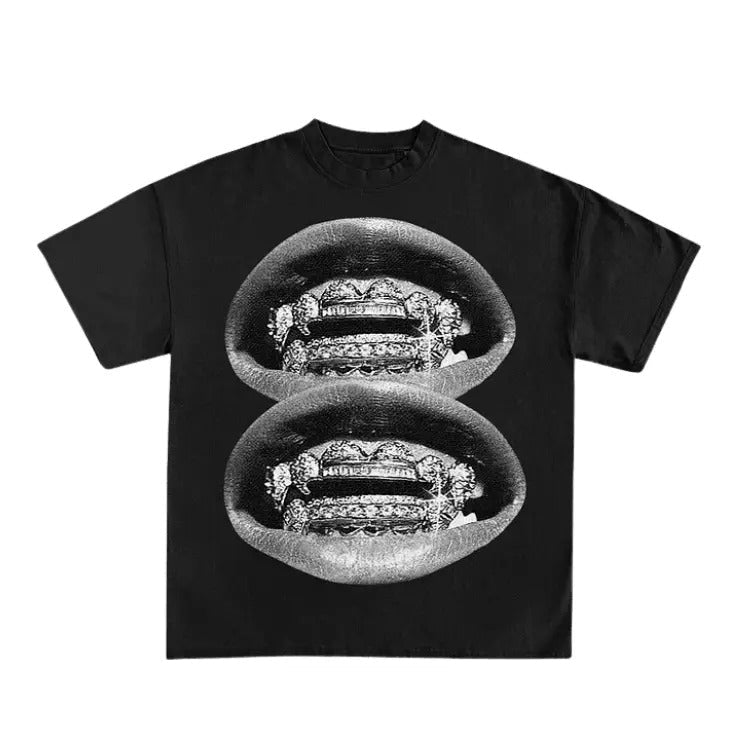 Grillz Halloween Unisex Lip Graphic Print Tshirt, Sweatshirt, Hoodie Size S- 3XL,Gift For Women Top Womenswear Underwear...