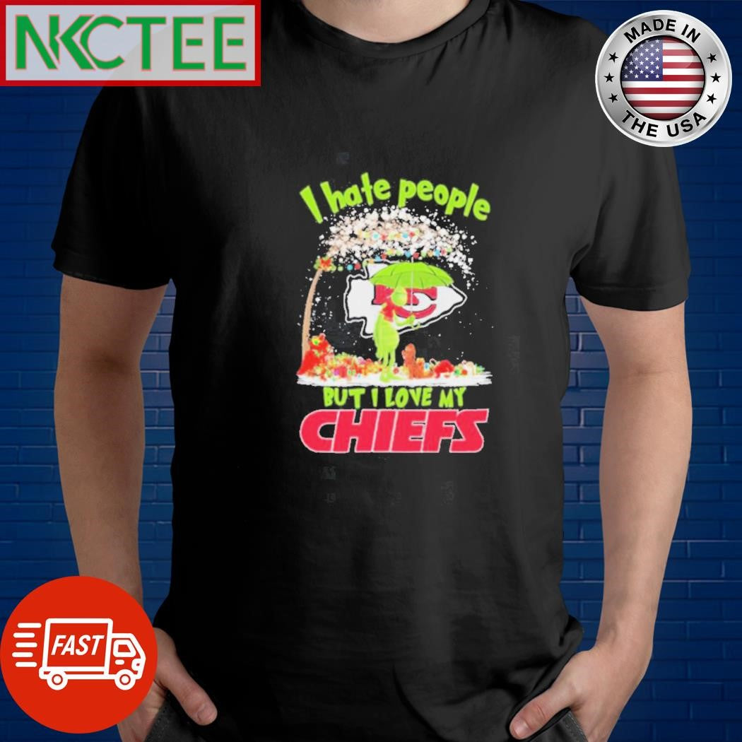 Grinch And Max I Hate People But I Love My Kansas City Chiefs Shirt
