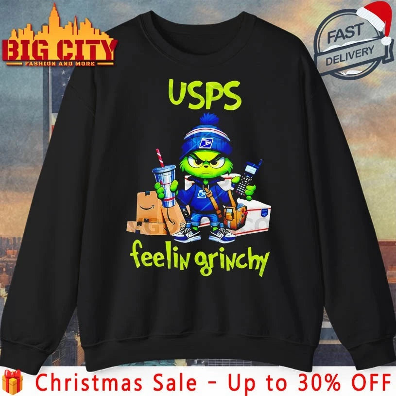 Grinch Christmas USPS Feelin Grinchy shirt