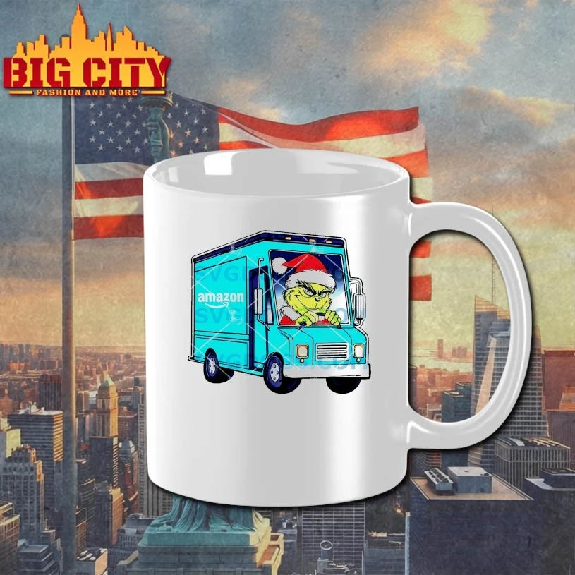 Grinch driver truck Christmas Amazon Shirt
