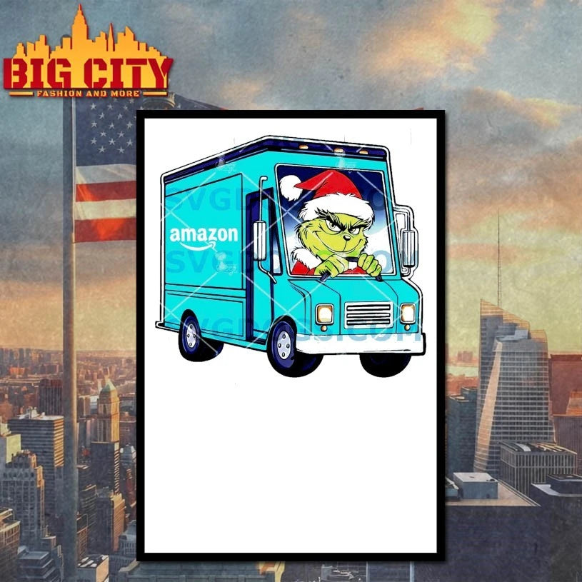 Grinch driver truck Christmas Amazon Shirt
