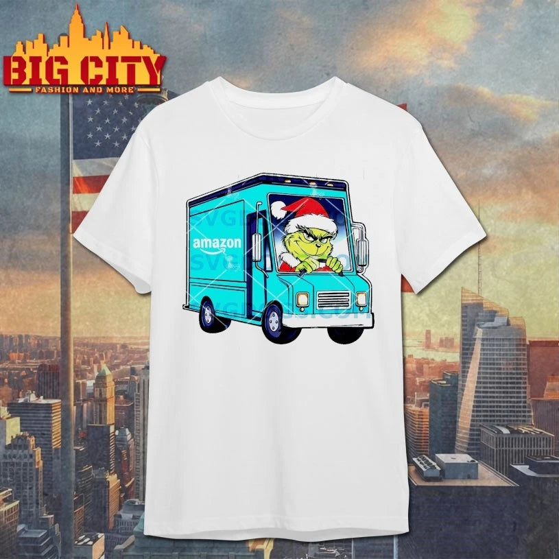 Grinch driver truck Christmas Amazon Shirt