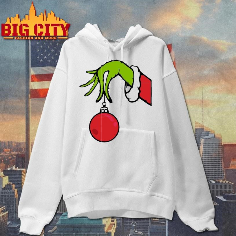 Grinch hand christmas bauble shirt