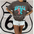 Groovy America bow T shirt  | Pepper comfort colors t shirt Hoodie, Sweatshirt | PureTeeCo.com