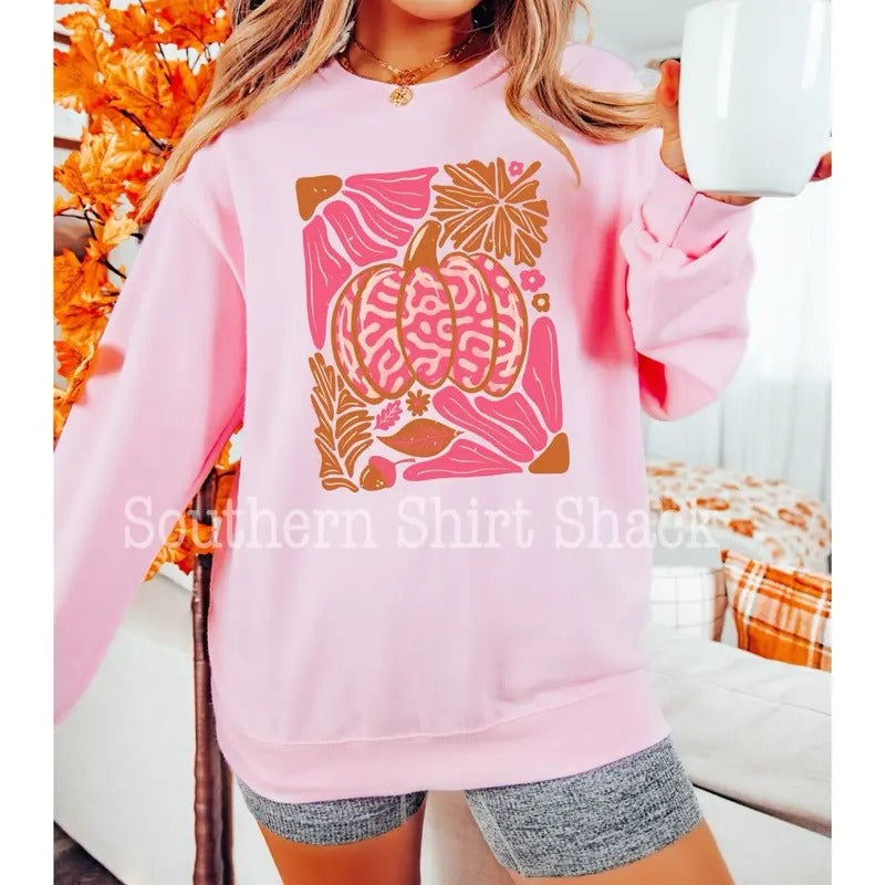 Groovy Fall Vibes Sweatshirt T-Shirts, Hoodie | PureTeeCo.com