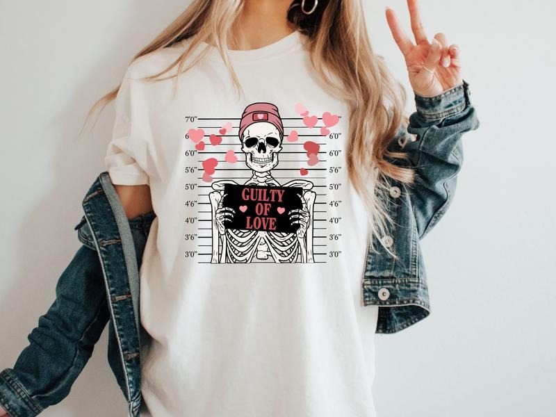 Guilty of Love Valentine's Day Women's Top & Sweatshirt T-Shirts, Hoodie | PureTeeCo.com