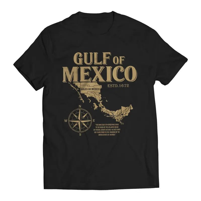 Gulf of Mexico ESTD. 1672 Golfo De México T-Shirt Casual Crewneck Classic Cotton Hoodie, Sweatshirt | PureTeeCo.com