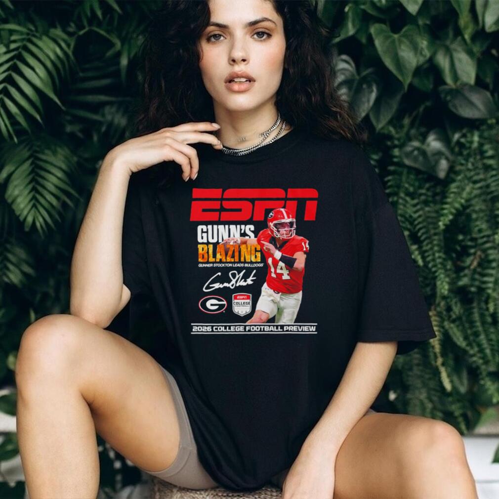 Gunner Stockton Georgia Bulldogs Gunns Blazing ESPN 2026 College Football Preview shirt