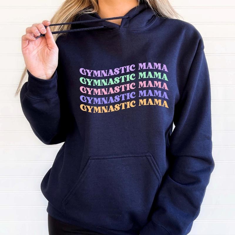 Gymnastic Mama Sweatshirt, Gymnastics Mom Life Sweater, Fitness Mother Hoodie, Sports Mom Gift Sweatshirt, Athletic Mommy...