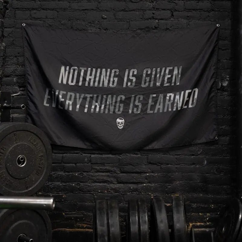 Gymreapers Mantra Gym Flag - Gray Camo - Garage Banners T-Shirts, Hoodie, Sweatshirt | PureTeeCo.com