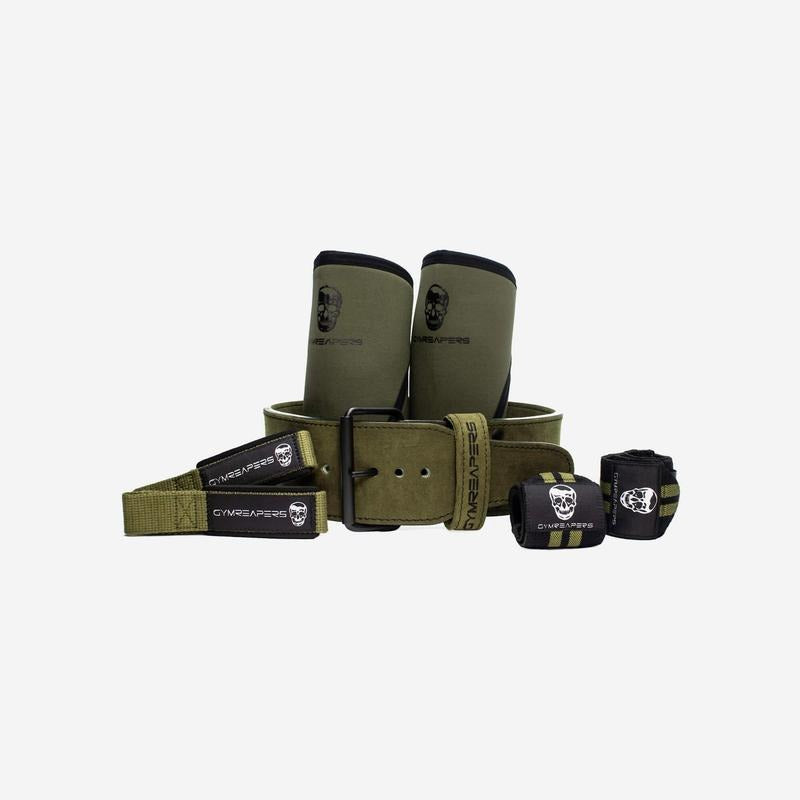 Gymreapers Single Prong Strength Kit - Green: 10mm Belt, 7mm Sleeves, Wraps, and Straps T-Shirts, Hoodie, Sweatshirt