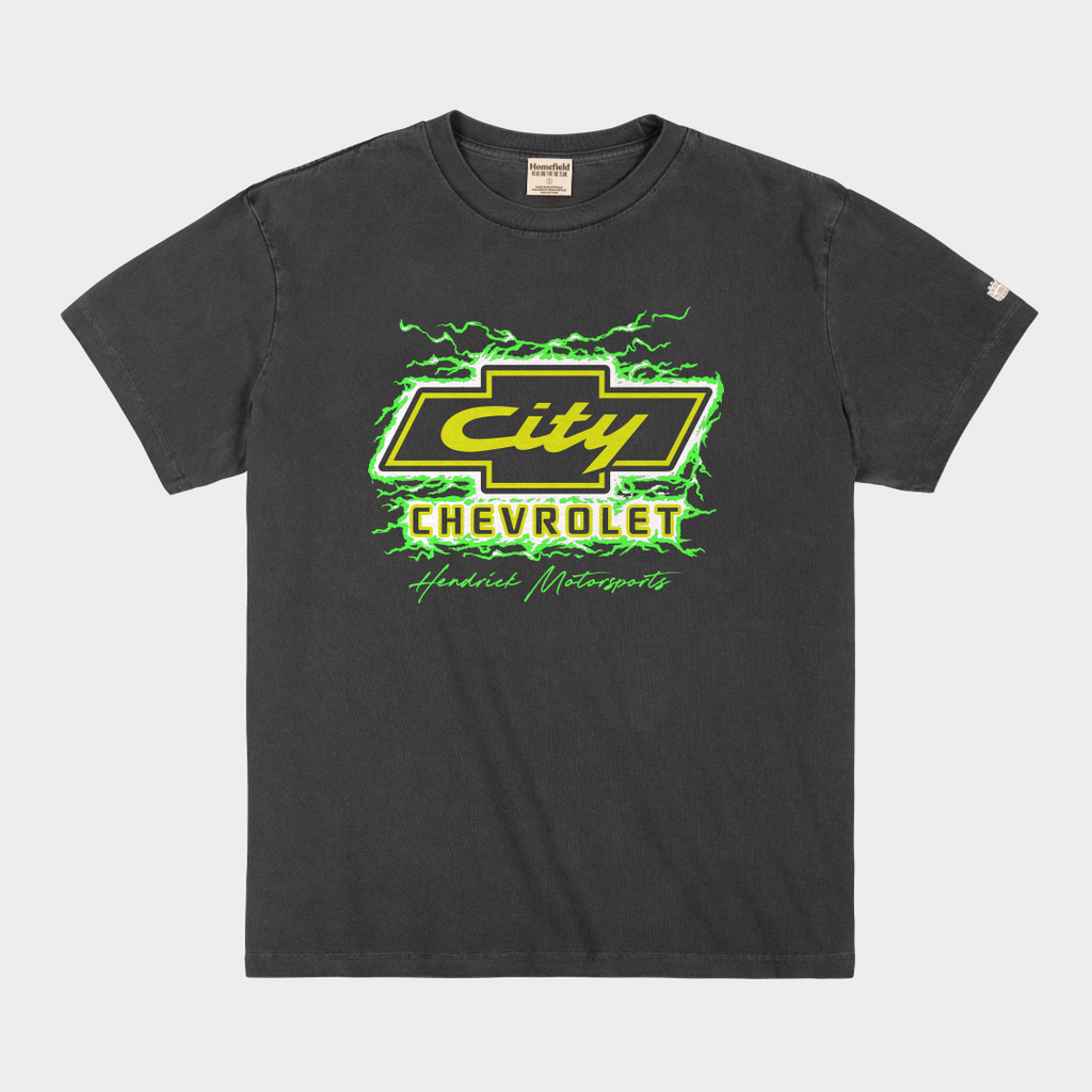 Hendrick Motorsports City Chevrolet Vintage Heavyweight Tee Hoodie, Sweatshirt | PureTeeCo.com (Image 1)