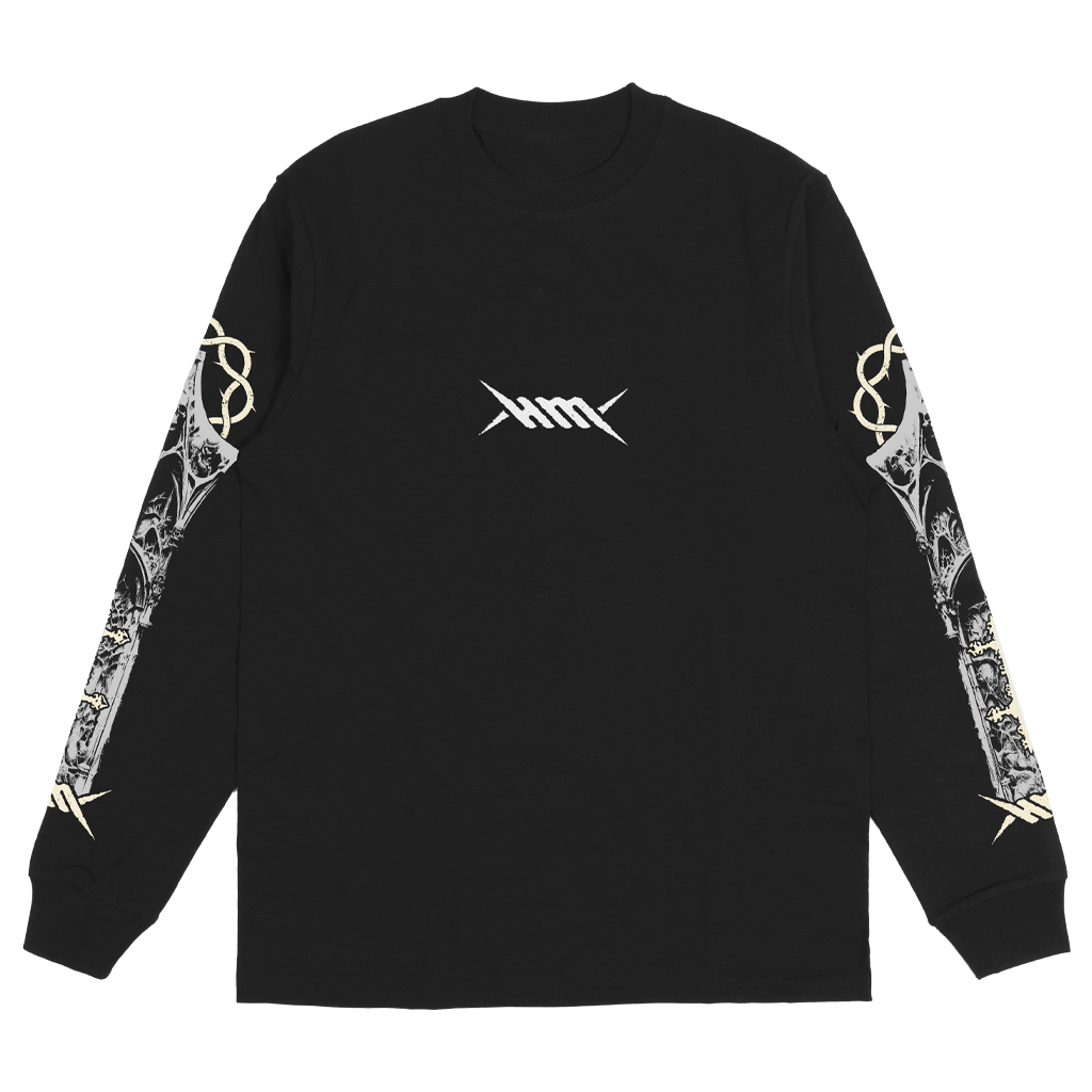 Tower Black Longsleeve Tee Hoodie, Sweatshirt | PureTeeCo.com (Image 2)