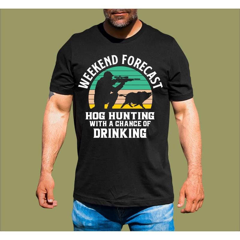 HOG HUNTING T-SHIRT For Spring And Summer Made in USA Hoodie, Sweatshirt | PureTeeCo.com