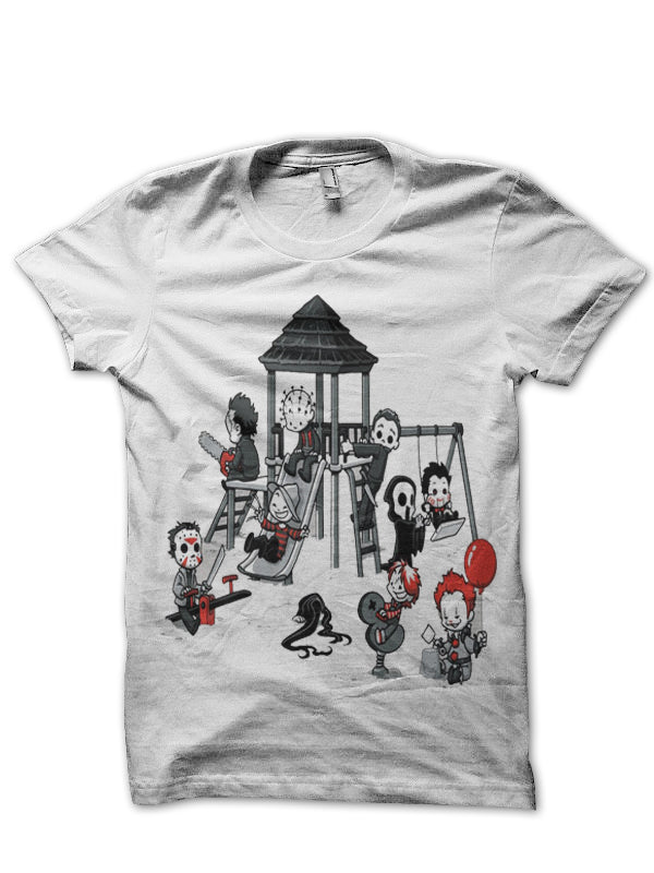 Horror Park White Half Sleeve T-Shirt Hoodie, Sweatshirt | PureTeeCo.com