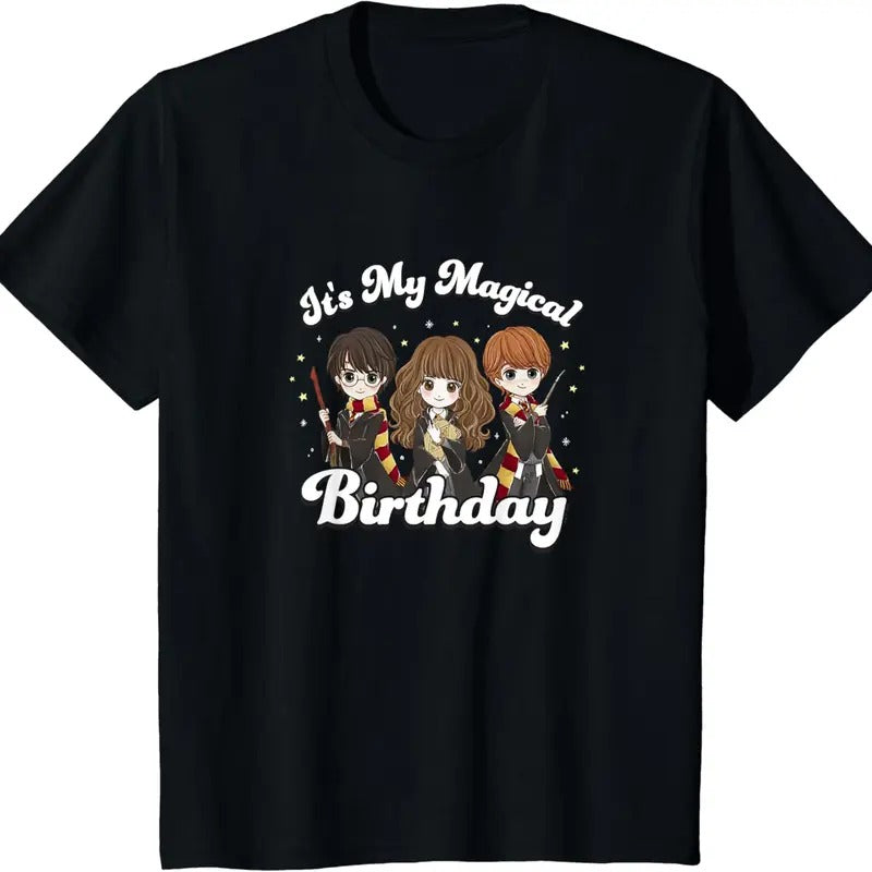 HP Wizzard Its My Magical Birthday Main Trio Anime Youth TShirt Hoodie, Sweatshirt | PureTeeCo.com