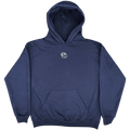 Face Embroidered Navy Hoodie T-Shirts, Sweatshirt | PureTeeCo.com (Image 1)