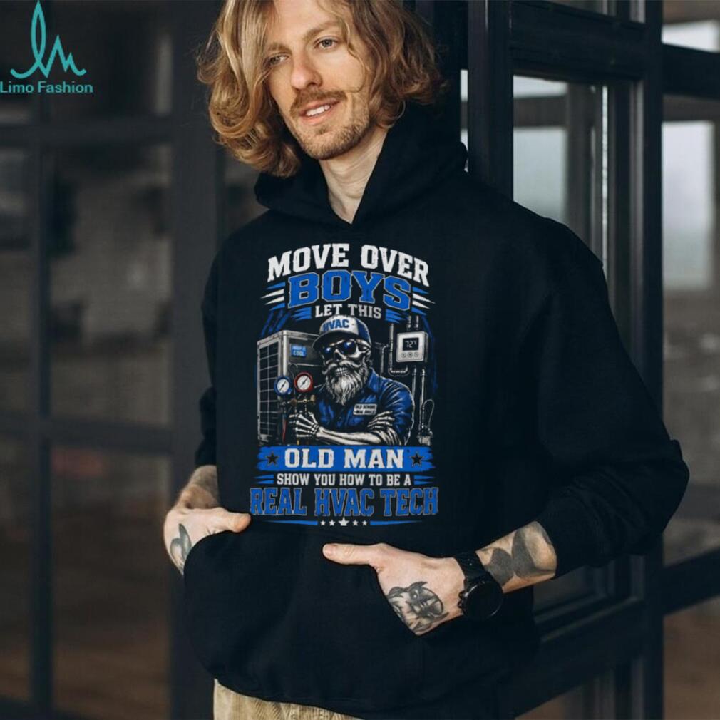 HVAC Tech Old Man Skull Funny Cool Retro Mechanic Shirt