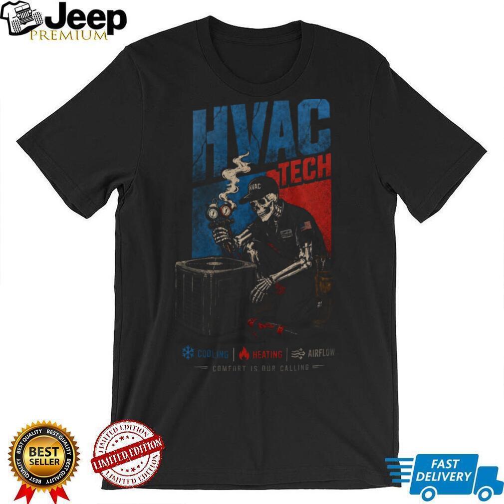 HVAC Tech Stay Cool Work Hard Skull Shirt