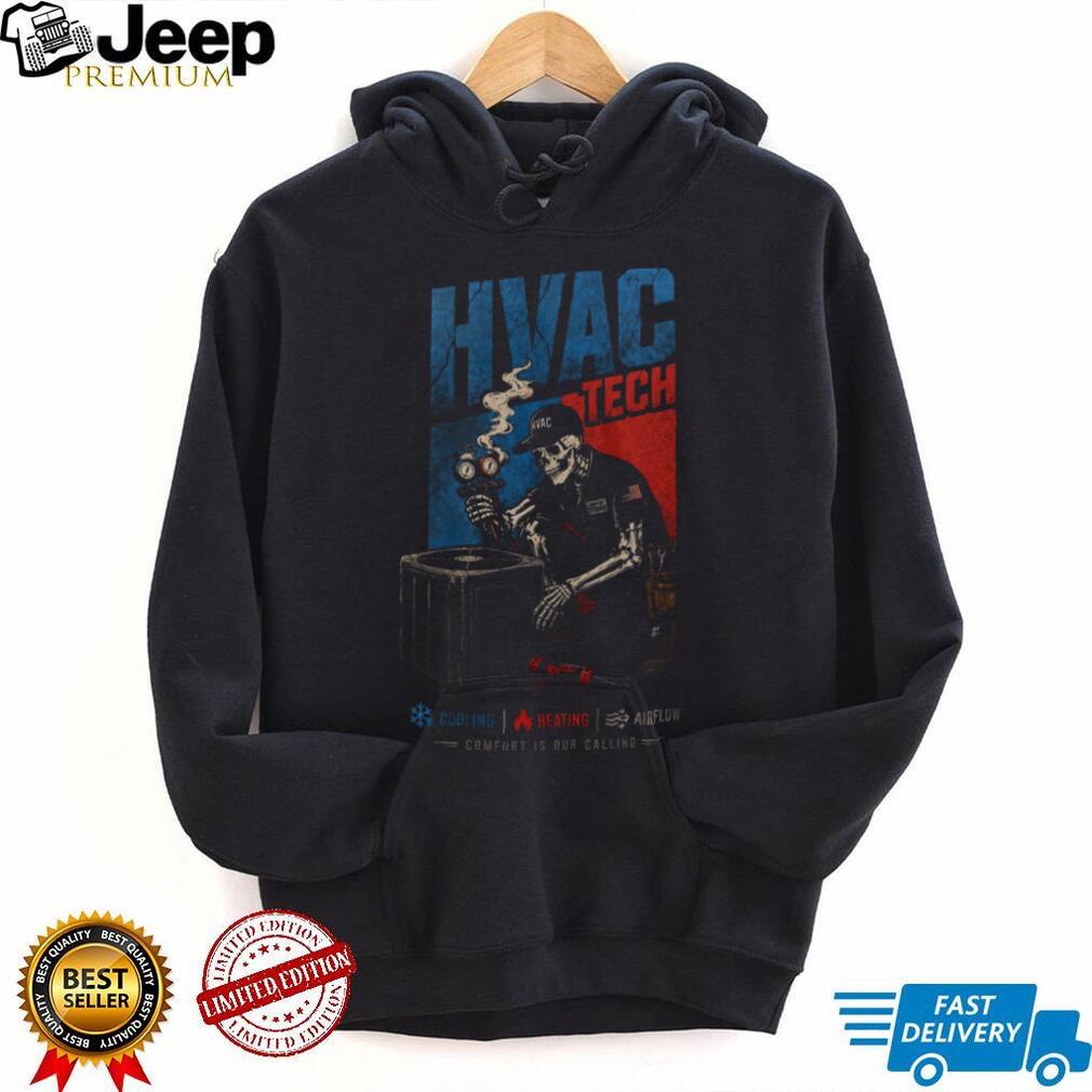 HVAC Tech Stay Cool Work Hard Skull Shirt