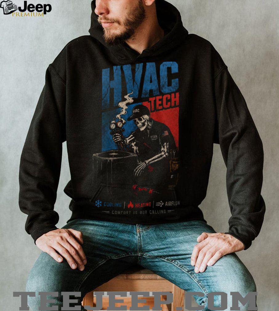 HVAC Tech Stay Cool Work Hard Skull Shirt
