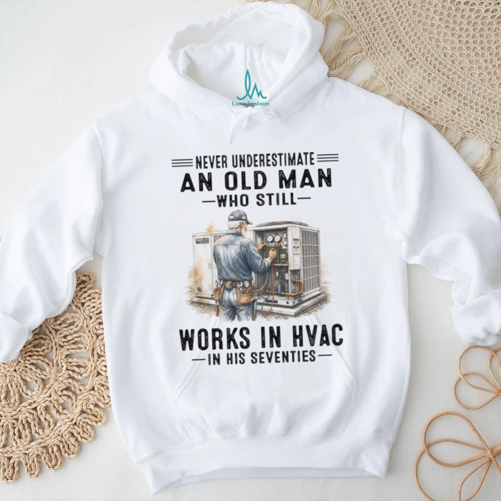 HVAC Technician Old Man Vintage Seventies Shirt