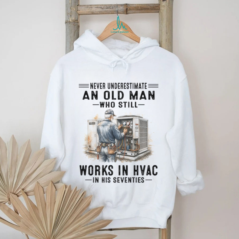 HVAC Technician Old Man Vintage Seventies Shirt