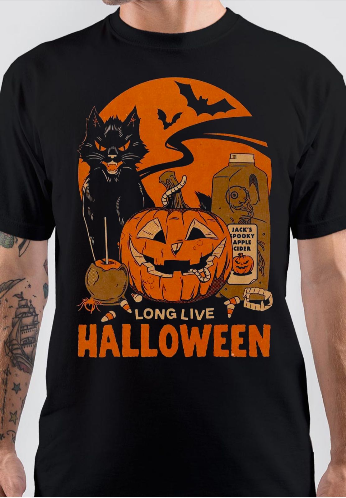 Halloween Black T-Shirt Hoodie, Sweatshirt | PureTeeCo.com