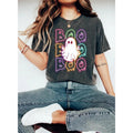 Halloween Boo Neon T-Shirt, Neon Halloween Ghost Shirt, Halloween Ghost Neon Shirt, Halloween Party Shirt Cotton...